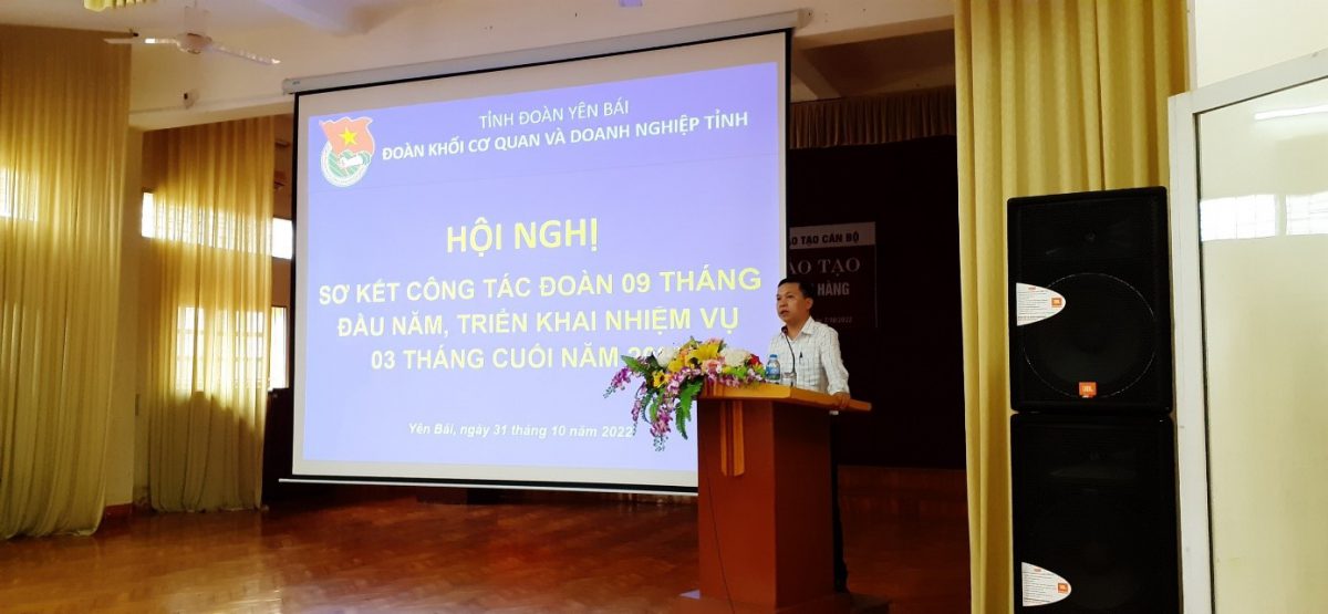 Đoàn Khối cơ quan và doanh nghiệp tỉnh tổ chức Hội nghị sơ kết công tác 9 tháng đầu năm, triển khai nhiệm vụ 3 tháng cuối năm 2022.