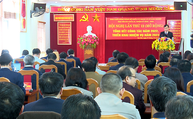 Đảng ủy Khối cơ quan và doanh nghiệp tỉnh Yên Bái triển khai nhiệm vụ năm 2023