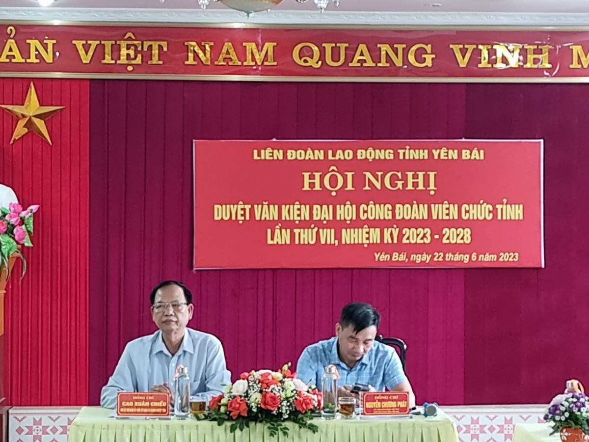 Hội nghị duyệt văn kiện Đại hội Công đoàn viên chức tỉnh lần thứ VII, nhiệm kỳ 2023 – 2028